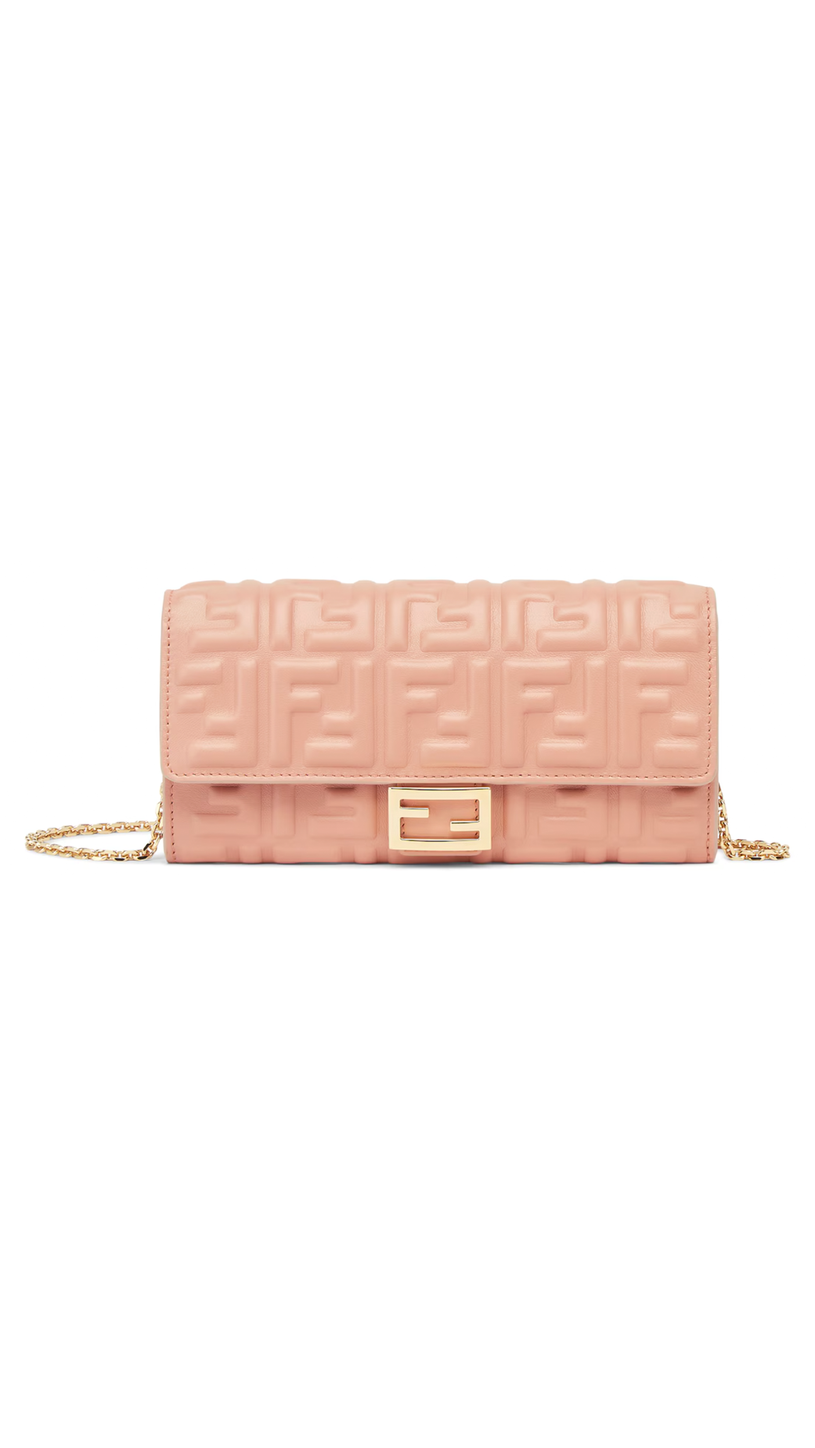 FF Continental Wallet with Chain - Beige Pink