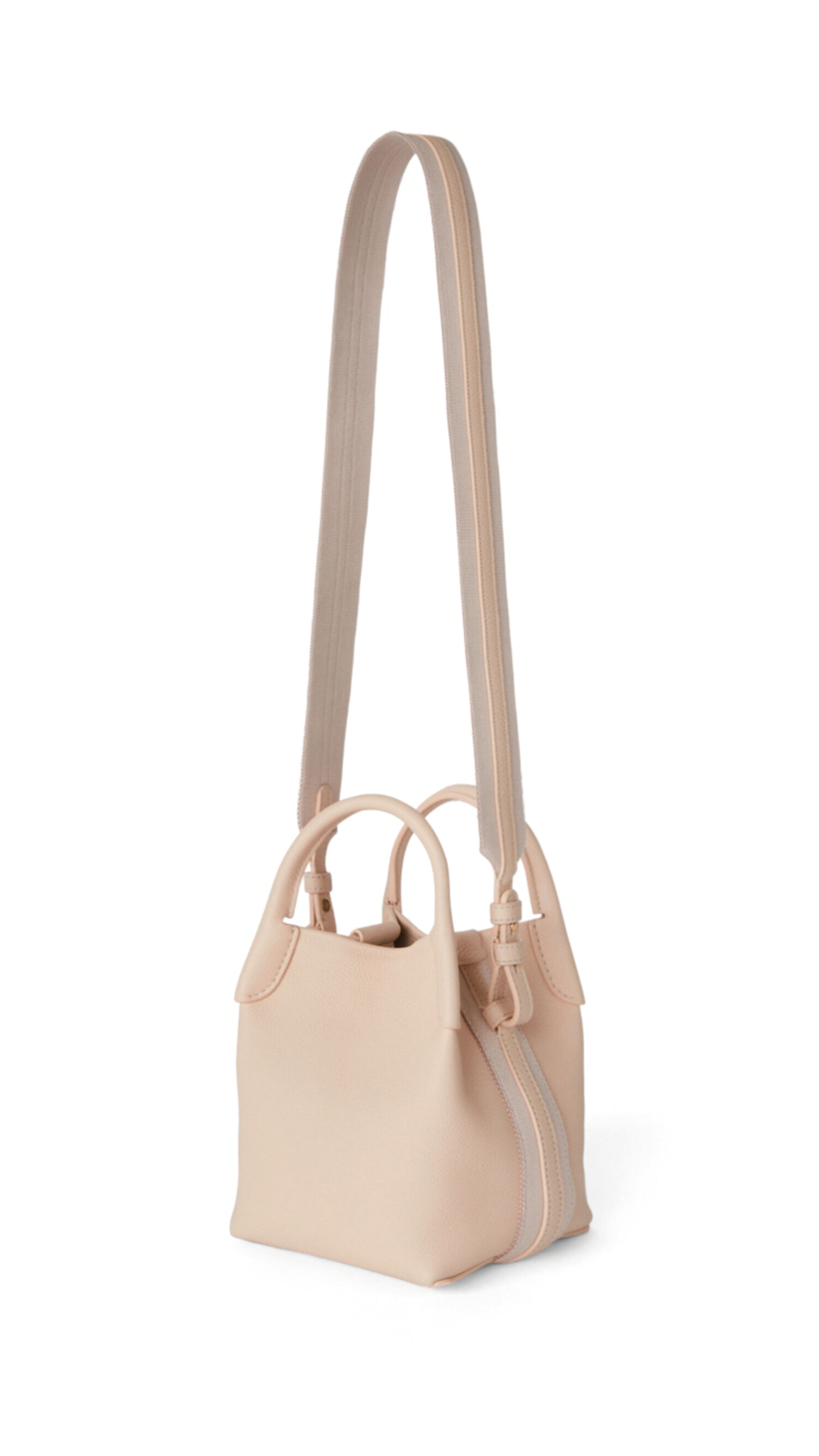 Micro Bale Bag in Grained Calfskin - Creamed Honey/Sun Gold