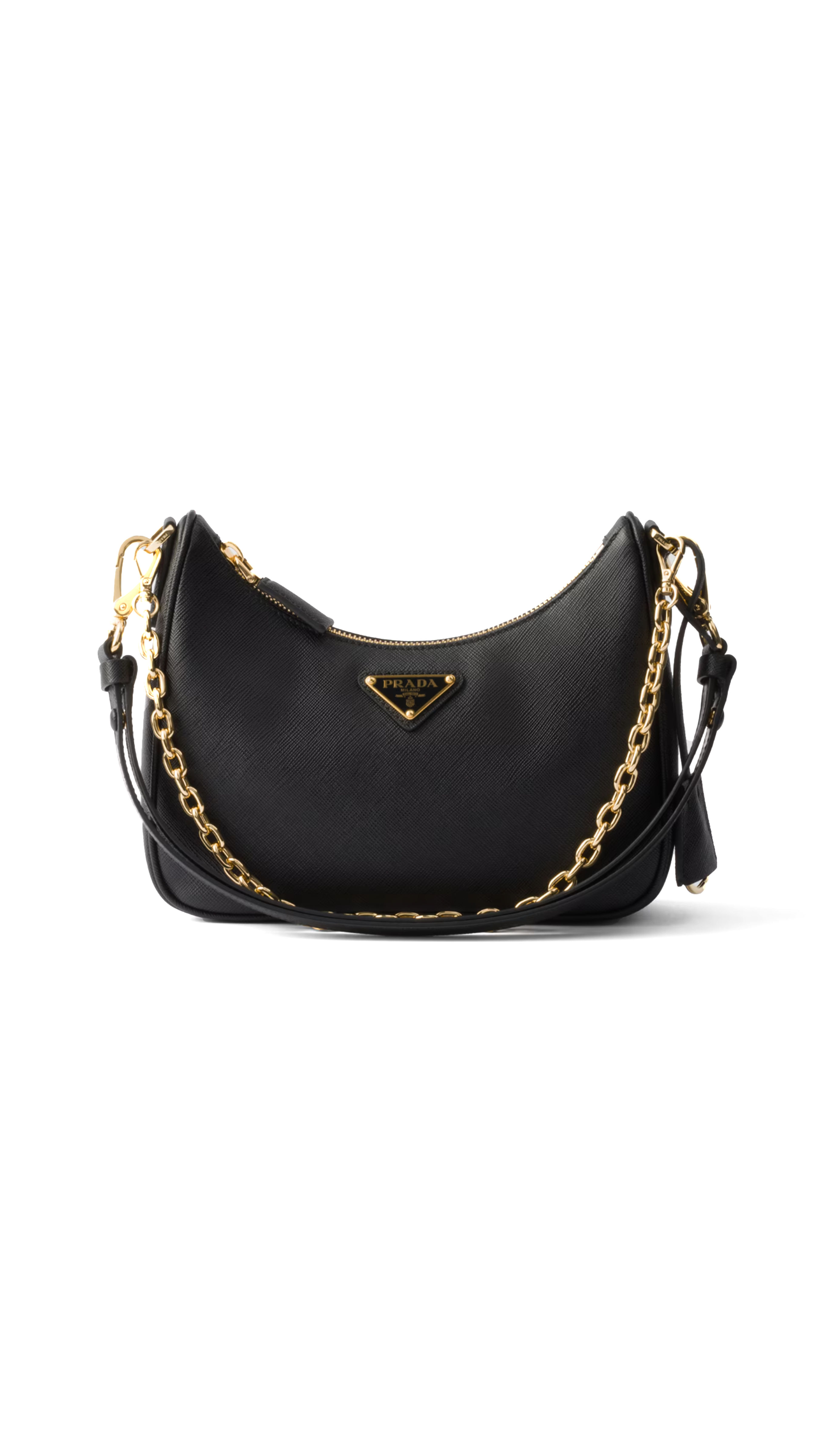 Re-Edition Saffiano Leather Mini Bag - Black