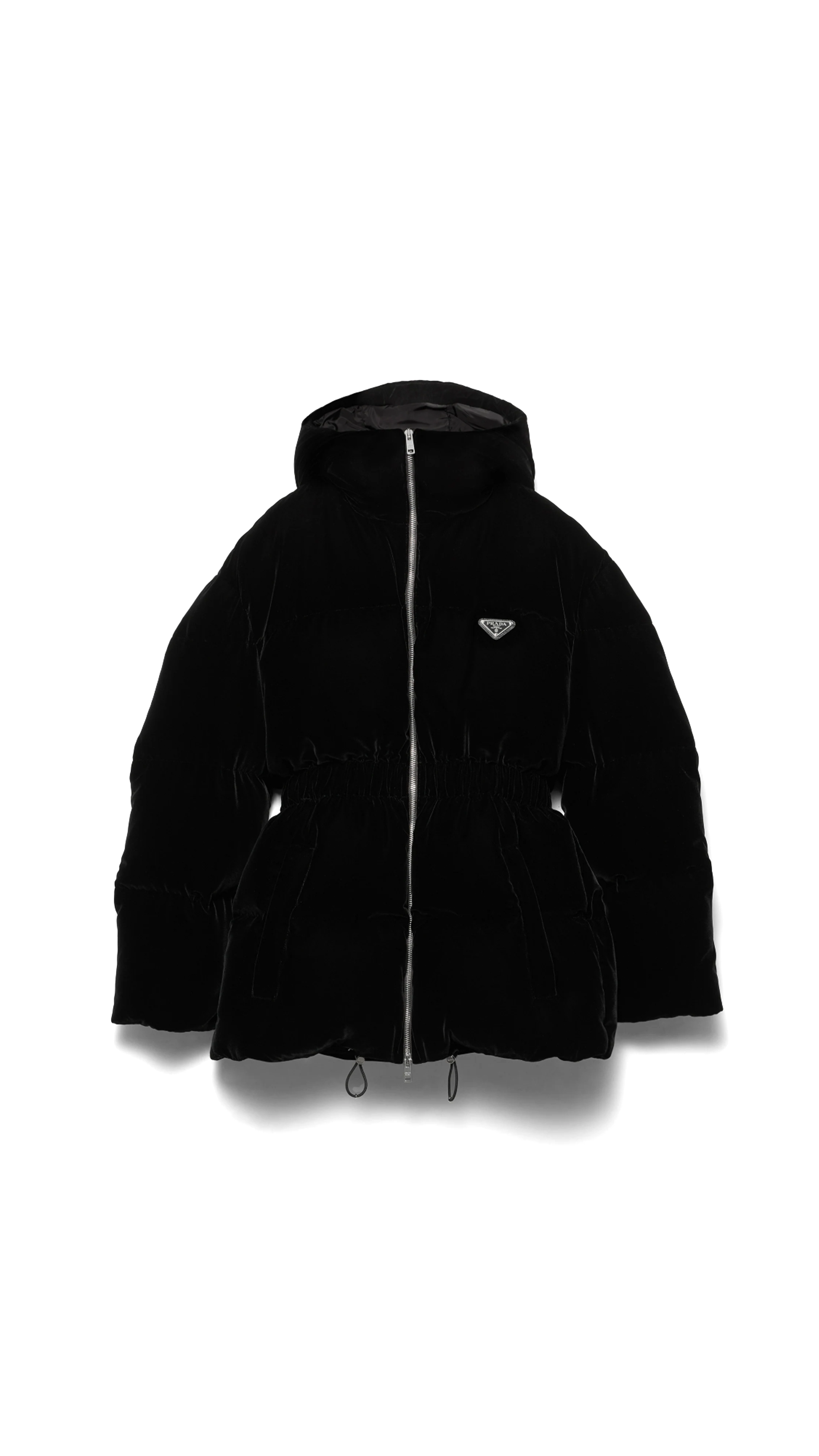 Velvet Down Jacket - Black