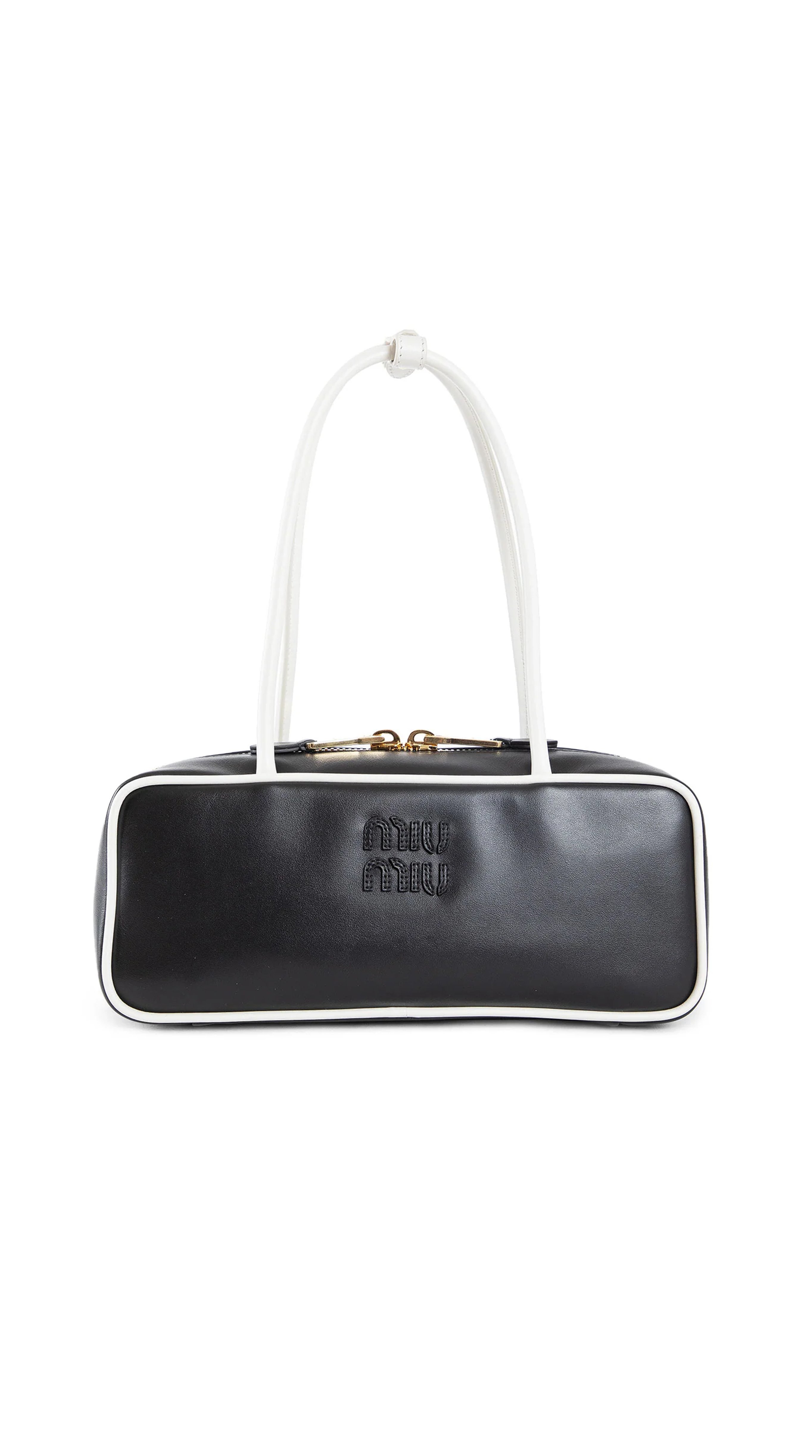 Beau Leather Bag - Black/White
