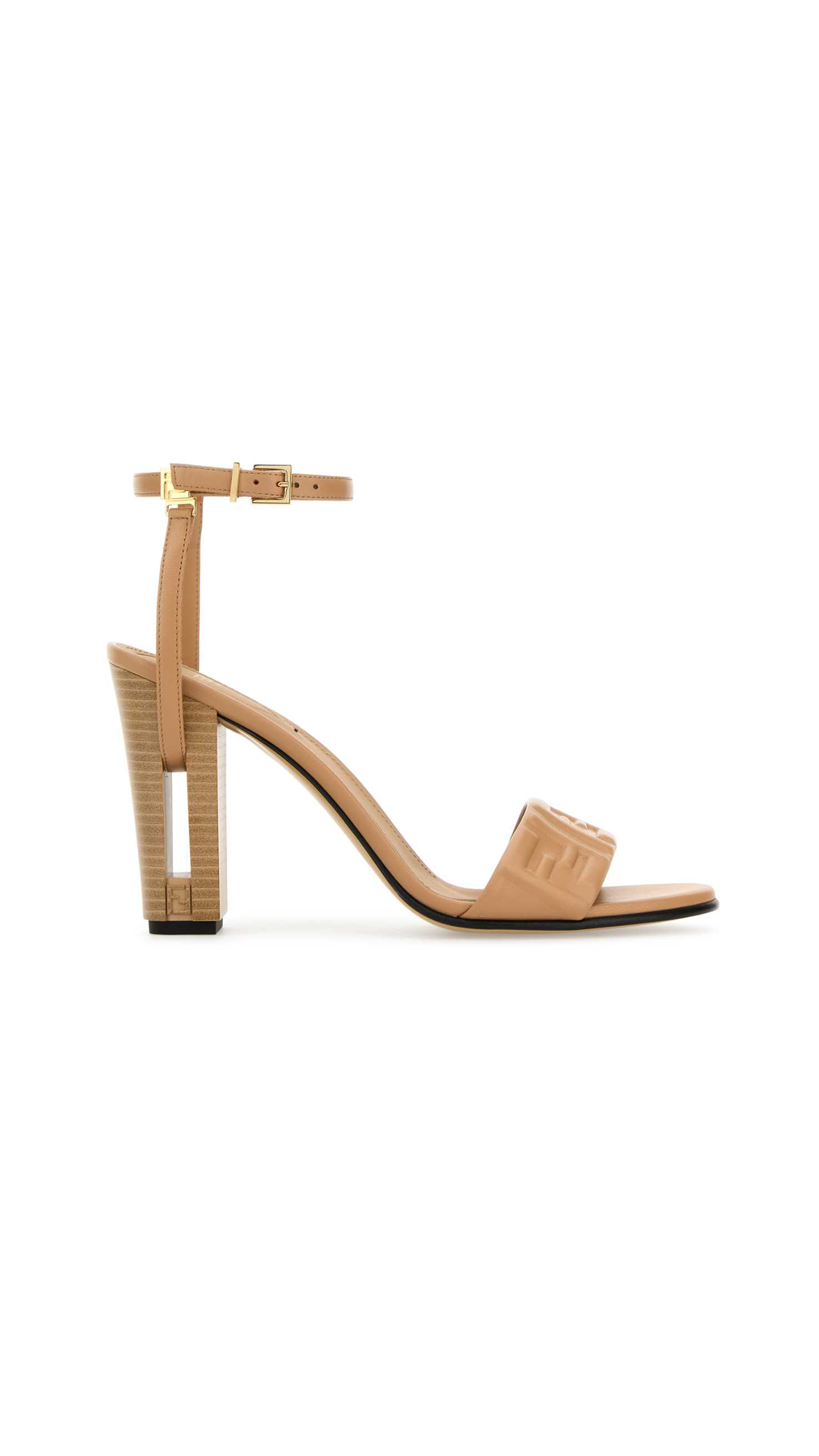 FF Nappa Leather Sandals - Beige