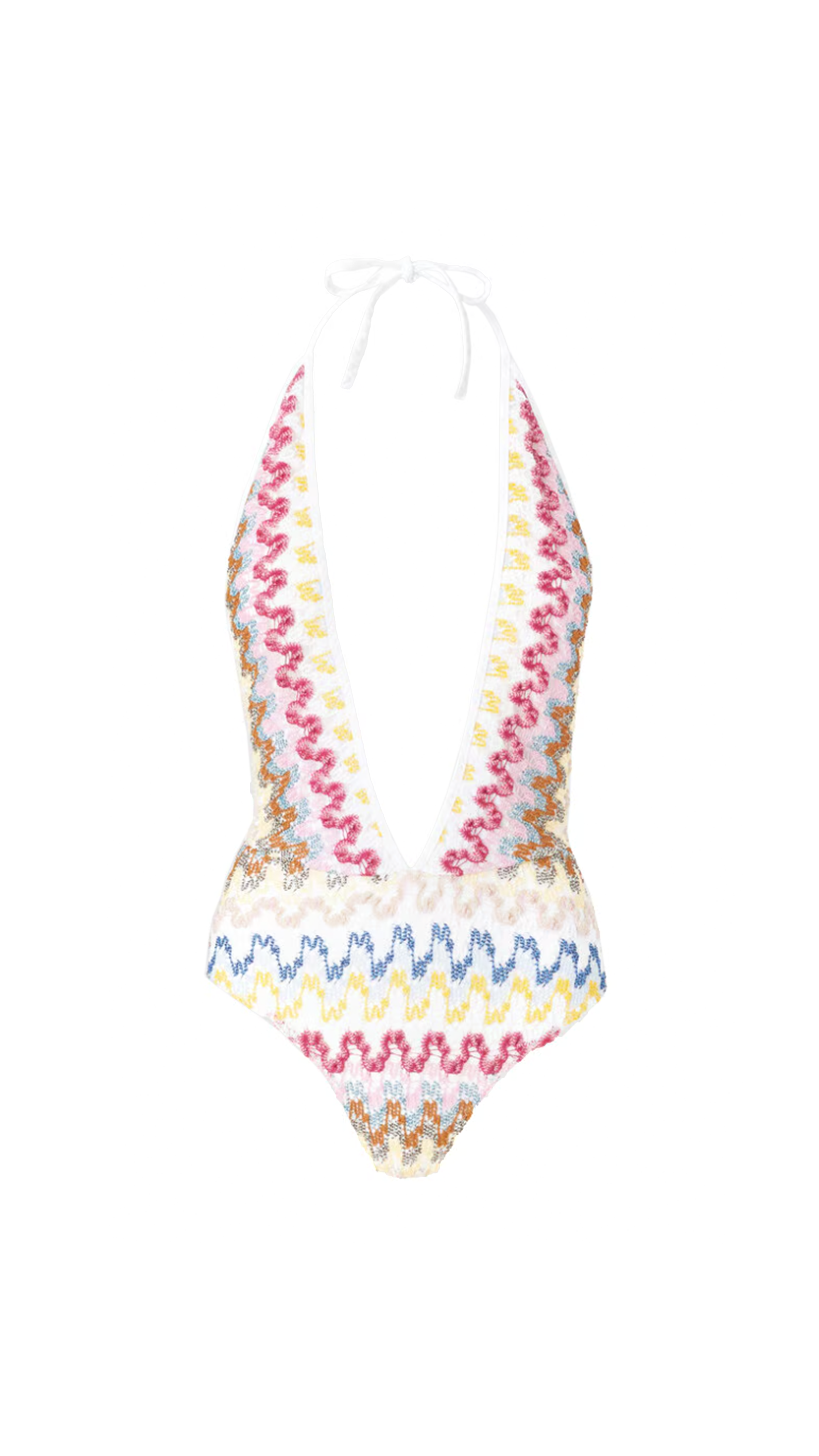 One-piece Swimsuit in Lamé Viscose Lace - Multicolour