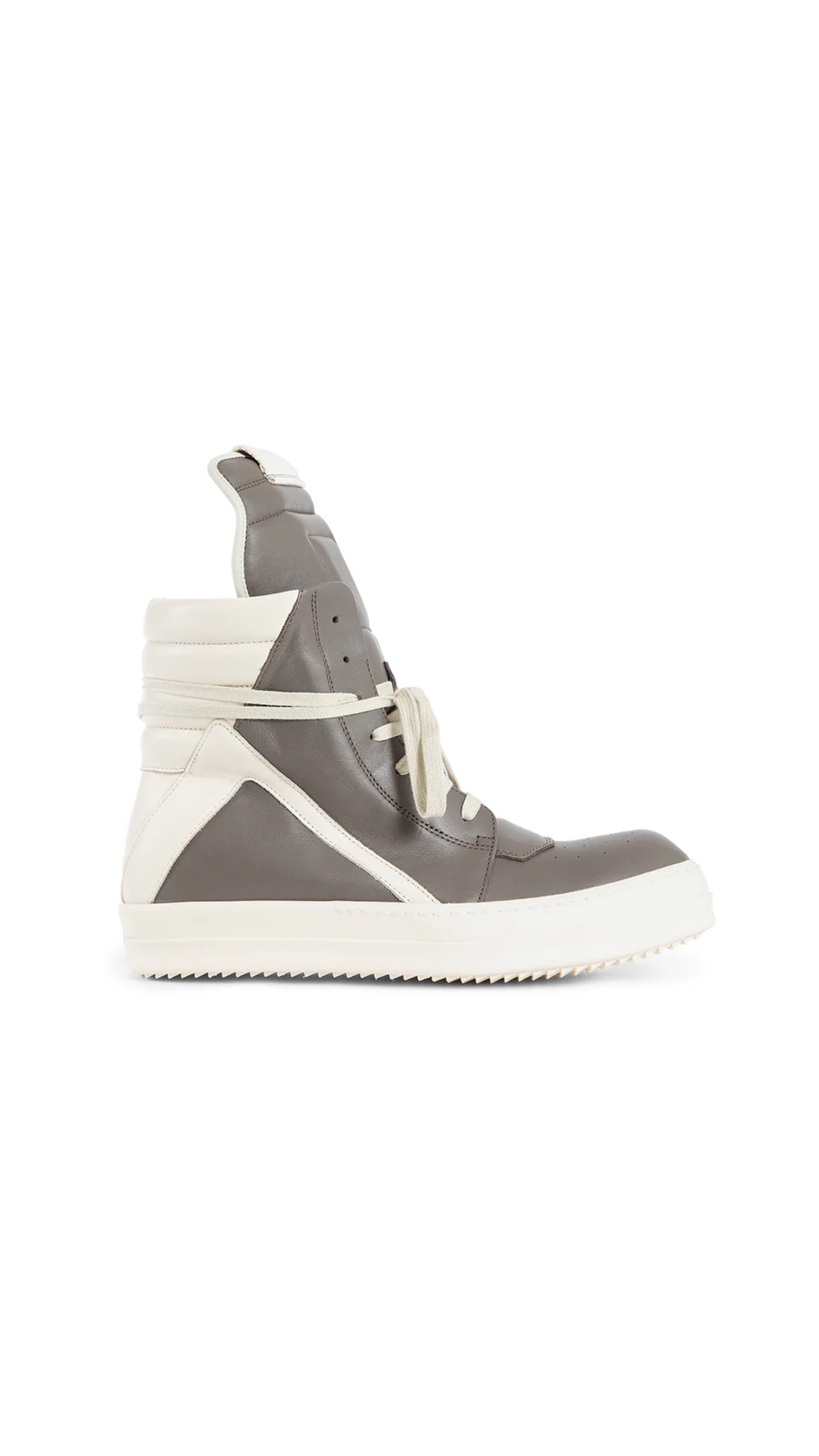 Hollywood Geobasket Calf Leather Sneakers - Grey/Milk