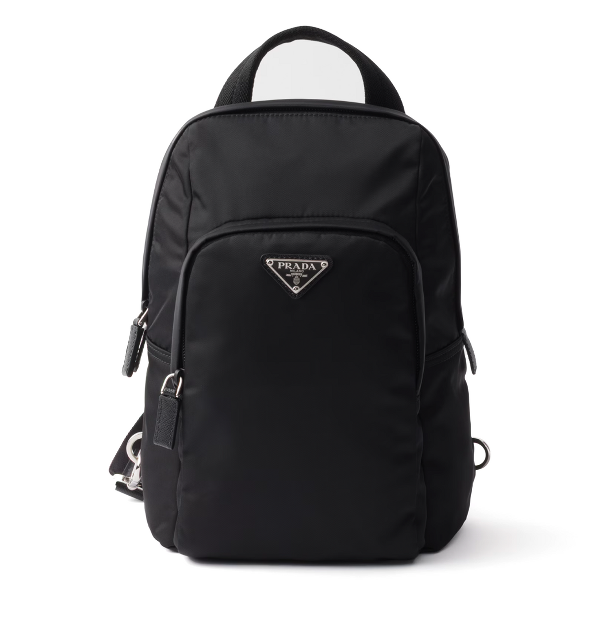 Re-Nylon and Saffiano leather backpack