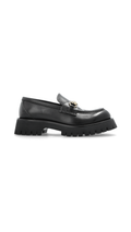 Lug Sole Loafer with Horsebit - Black