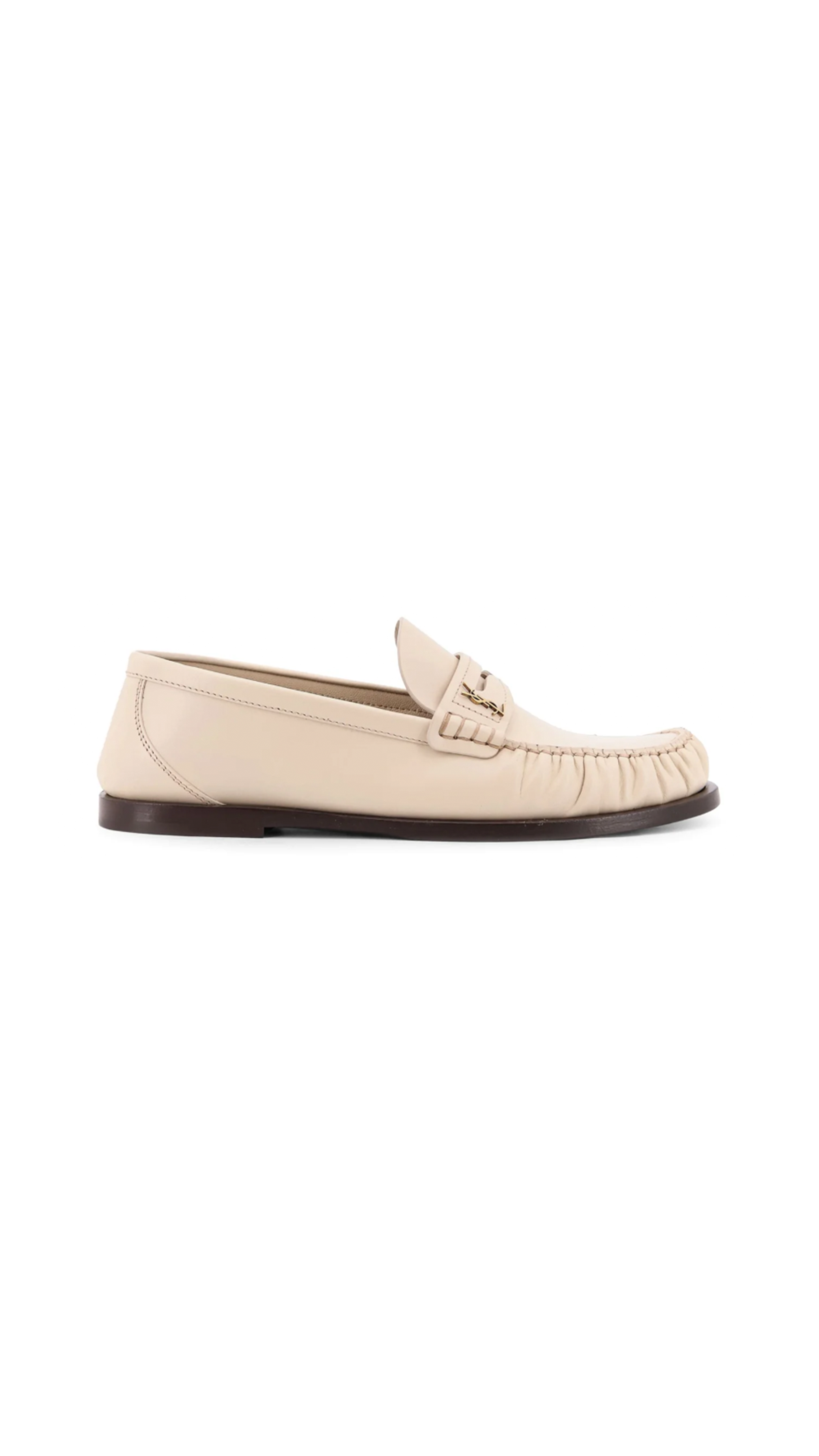 Laurent Loafers in Smooth Leather - Marble White
