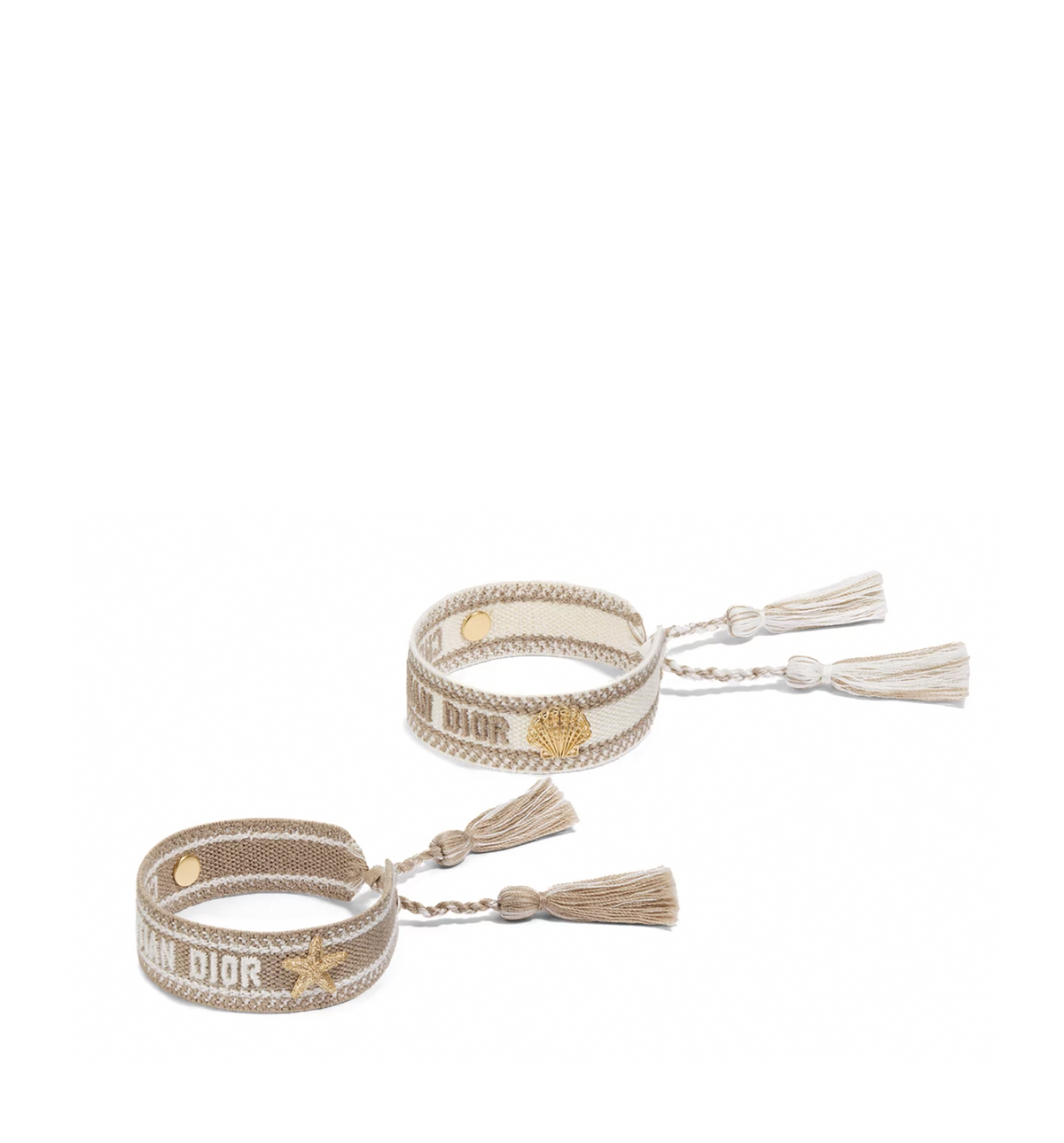 Christian Dior Bracelet Set with Metal Details