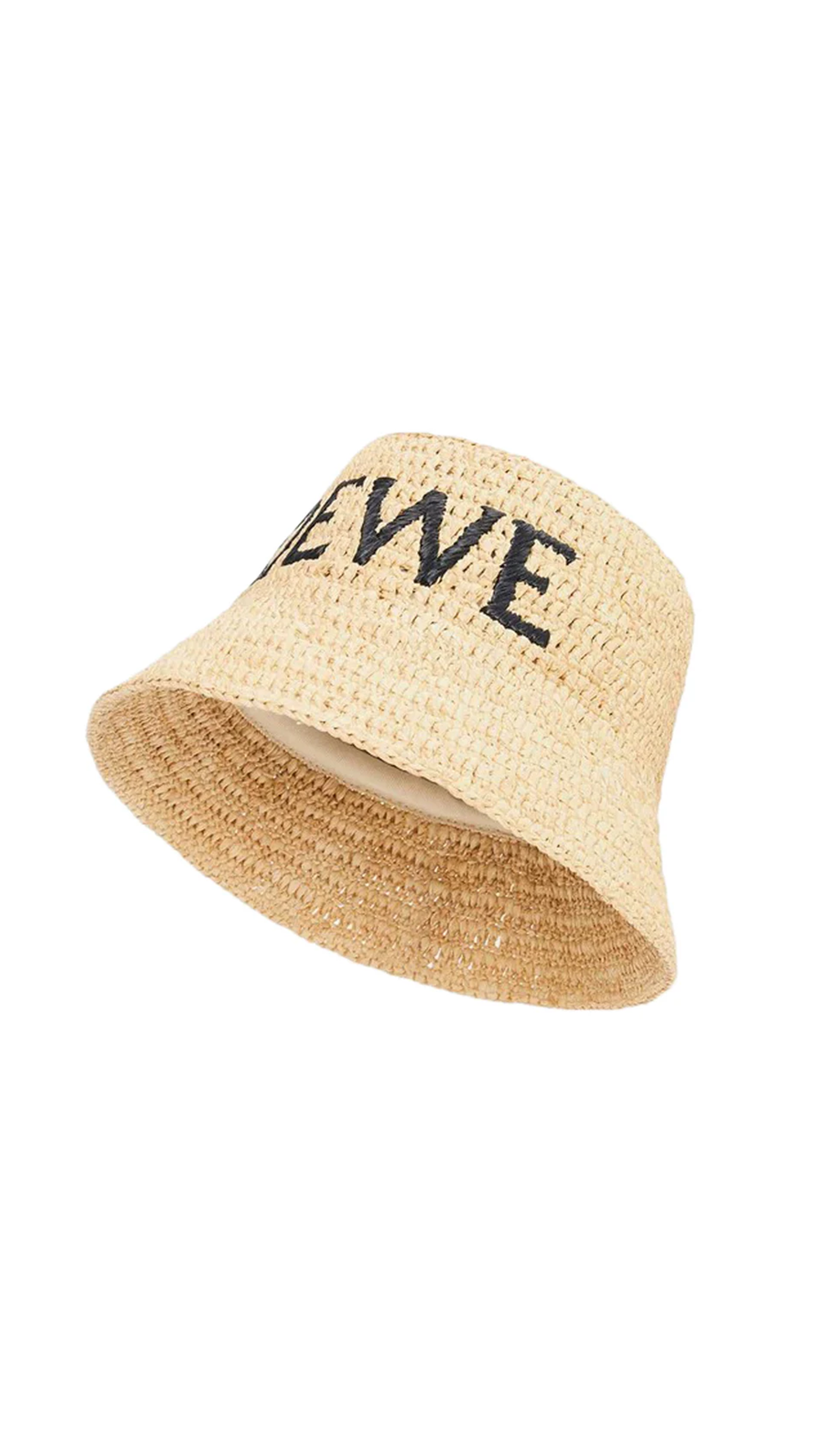 Bucket Hat in Raffia - Natural