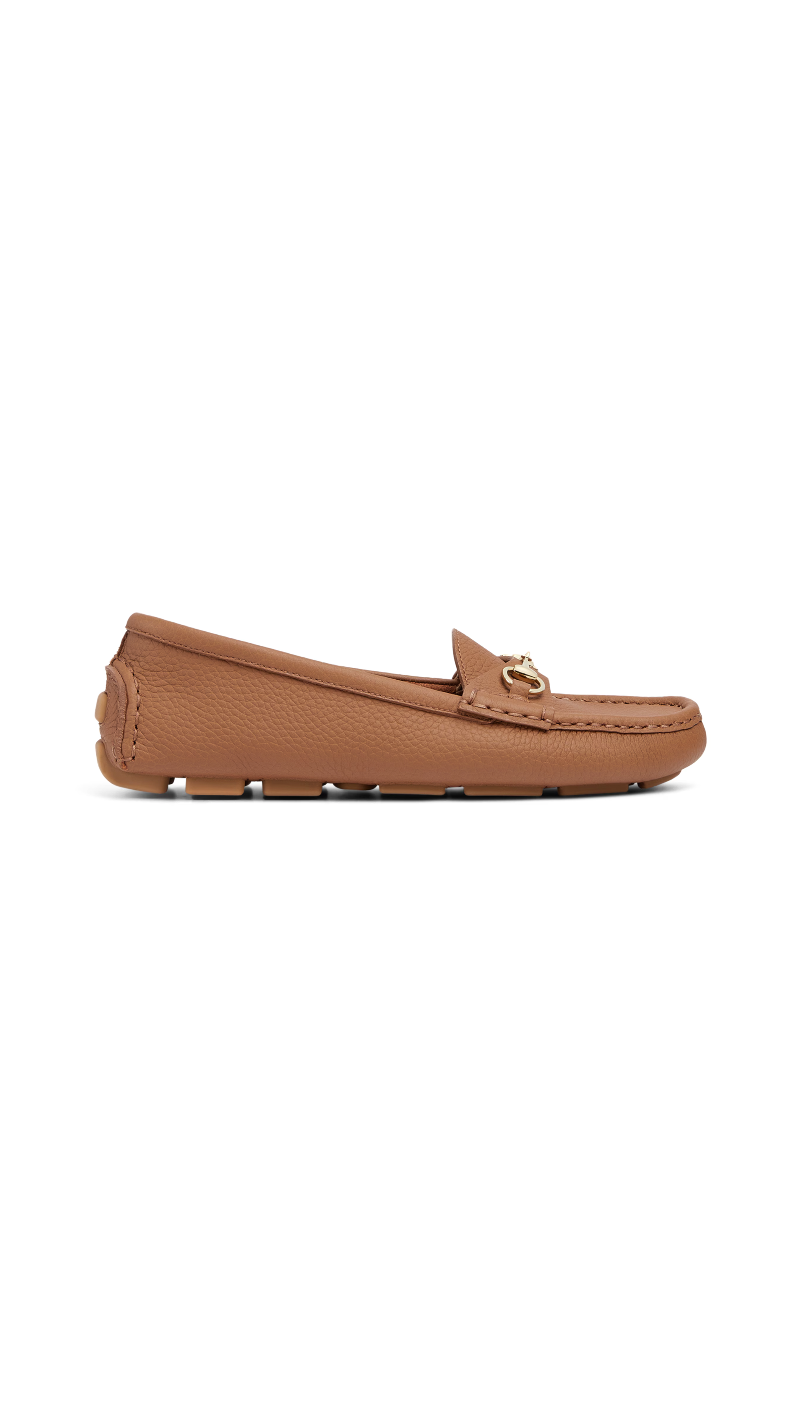 Driver Loafer in Grained Leather - Light Brown