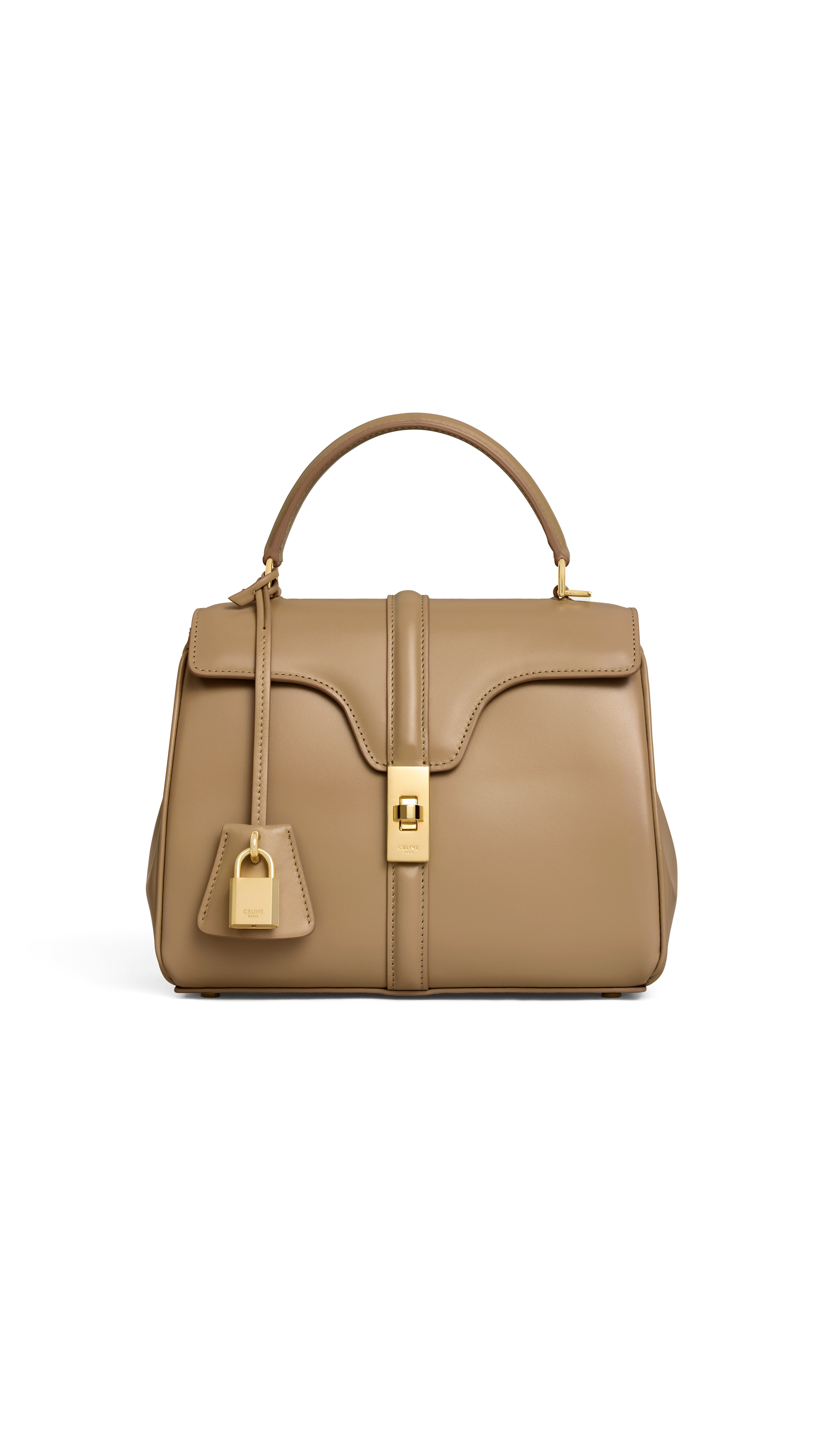 Small 16 Bag in Satinated Calfskin - Smoked Brown
