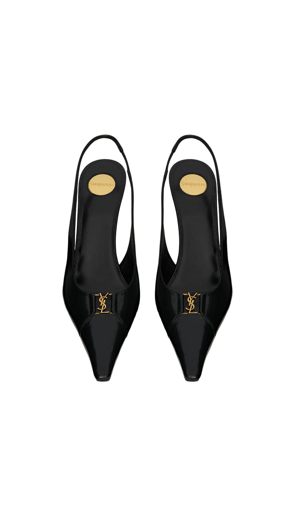 Babylone Breteuil Slingback Pumps in Smooth Leather - Black