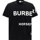 Horseferry Print Cotton Oversized T-shirt - Black