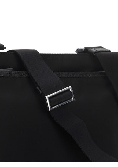 Re-Nylon and Saffiano Shoulder Bag - Black