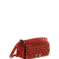 Rockstud Spike Calfskin Shoulder Bag - Red
