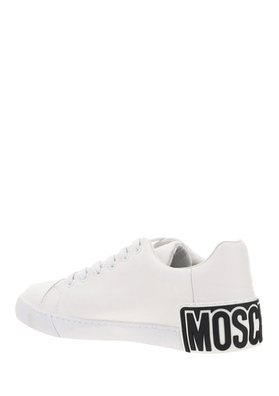 Logo-Print Sole Sneakers - White