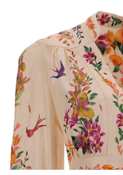 Tropicana Floral Print Mini Dress - Multi