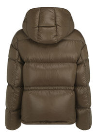 Short Abbaye Down Jacket - Mud Brown