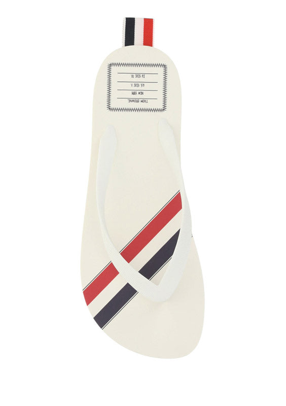 Rubber Stripe Flip Flop - White