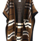 Check Wool Cashmere Blend Hooded Cape