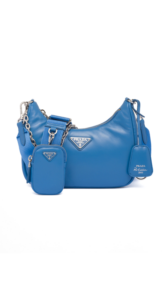 Padded Nappa-leather Re-Edition 2005 Shoulder Bag - Light Blue