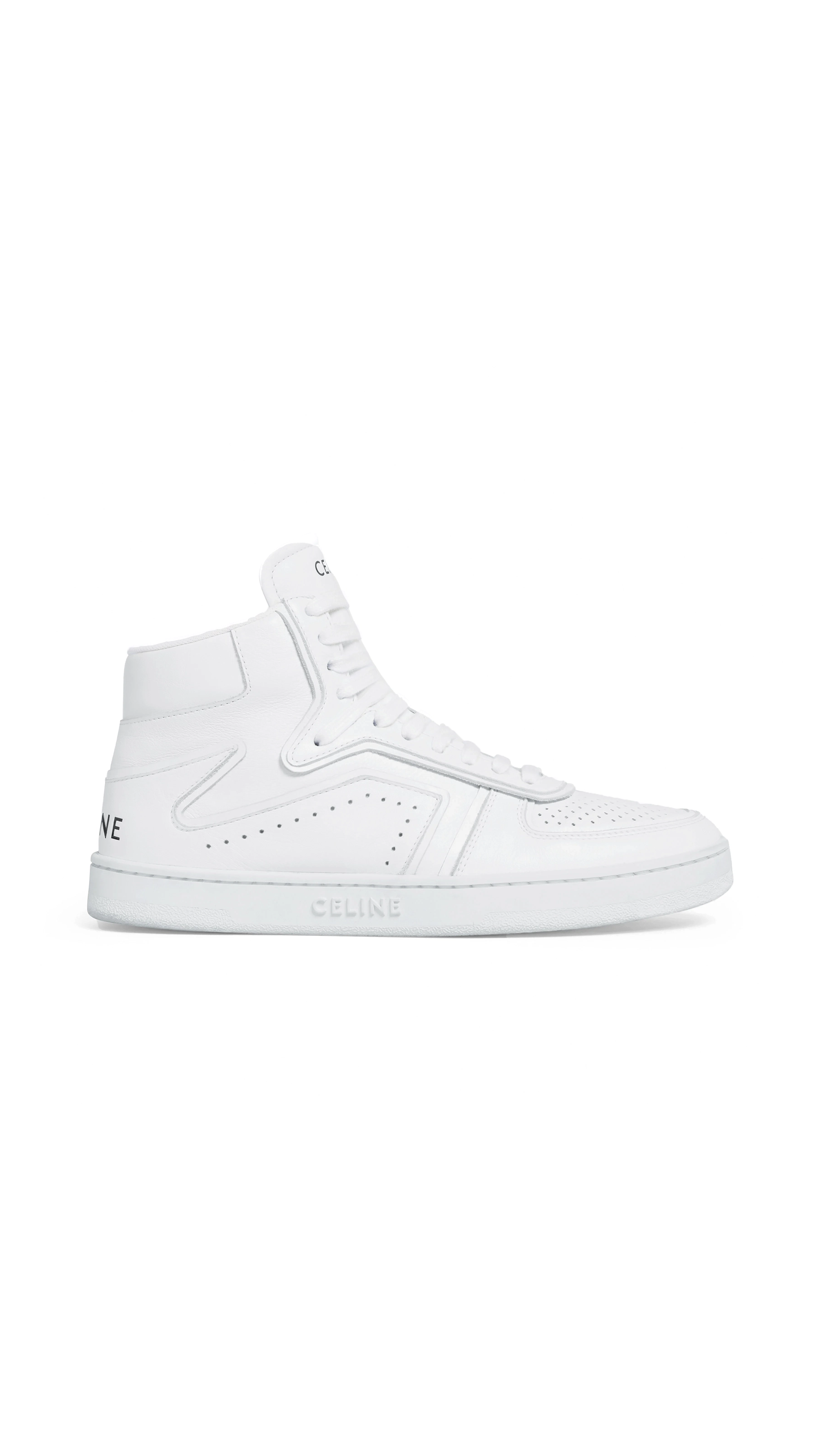 CT-01 "Z" Trainer High-top Sneaker in Calfskin - Optic White