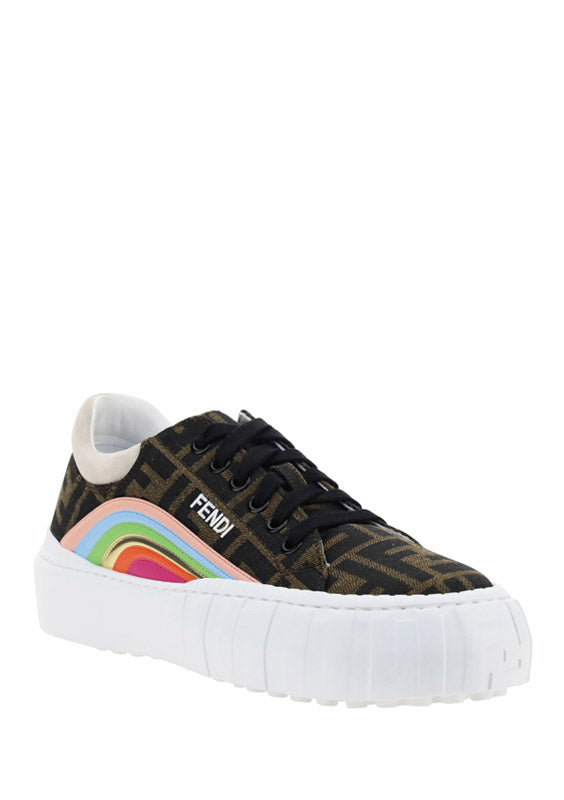 Fendi Force Sneakers - Brown / Multi