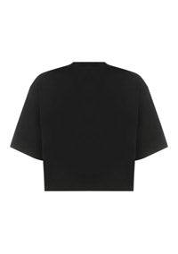 Cropped Logo T-Shirt - Black