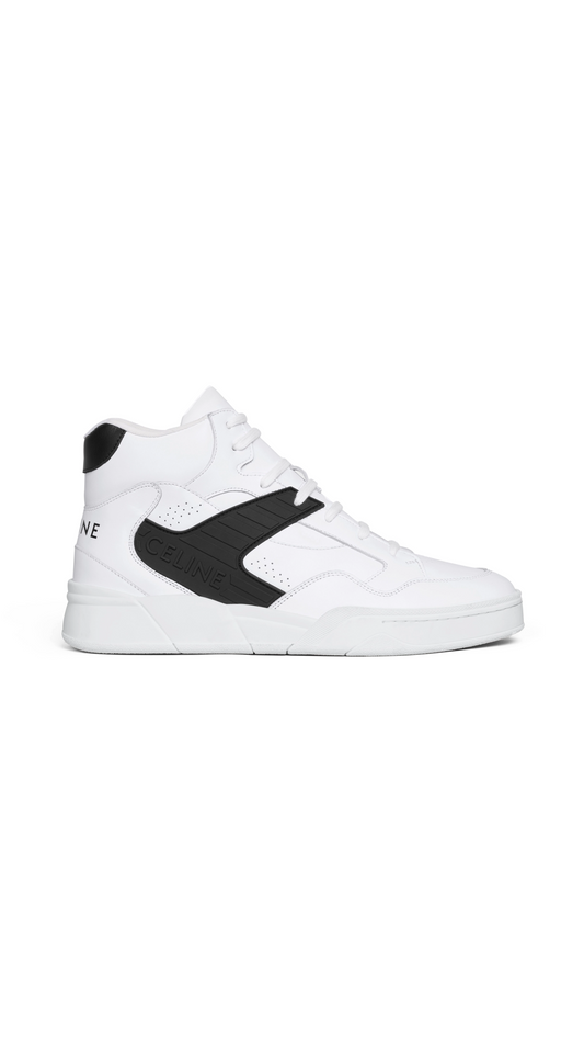 CT-06 High-top Sneaker in Calfskin - Optic White/Black