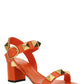 Roman Stud Calfskin Sandal 60MM - Orange