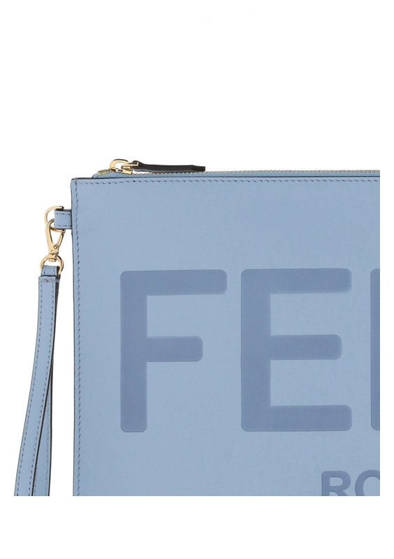 Large Flat Pouch - Light Blue