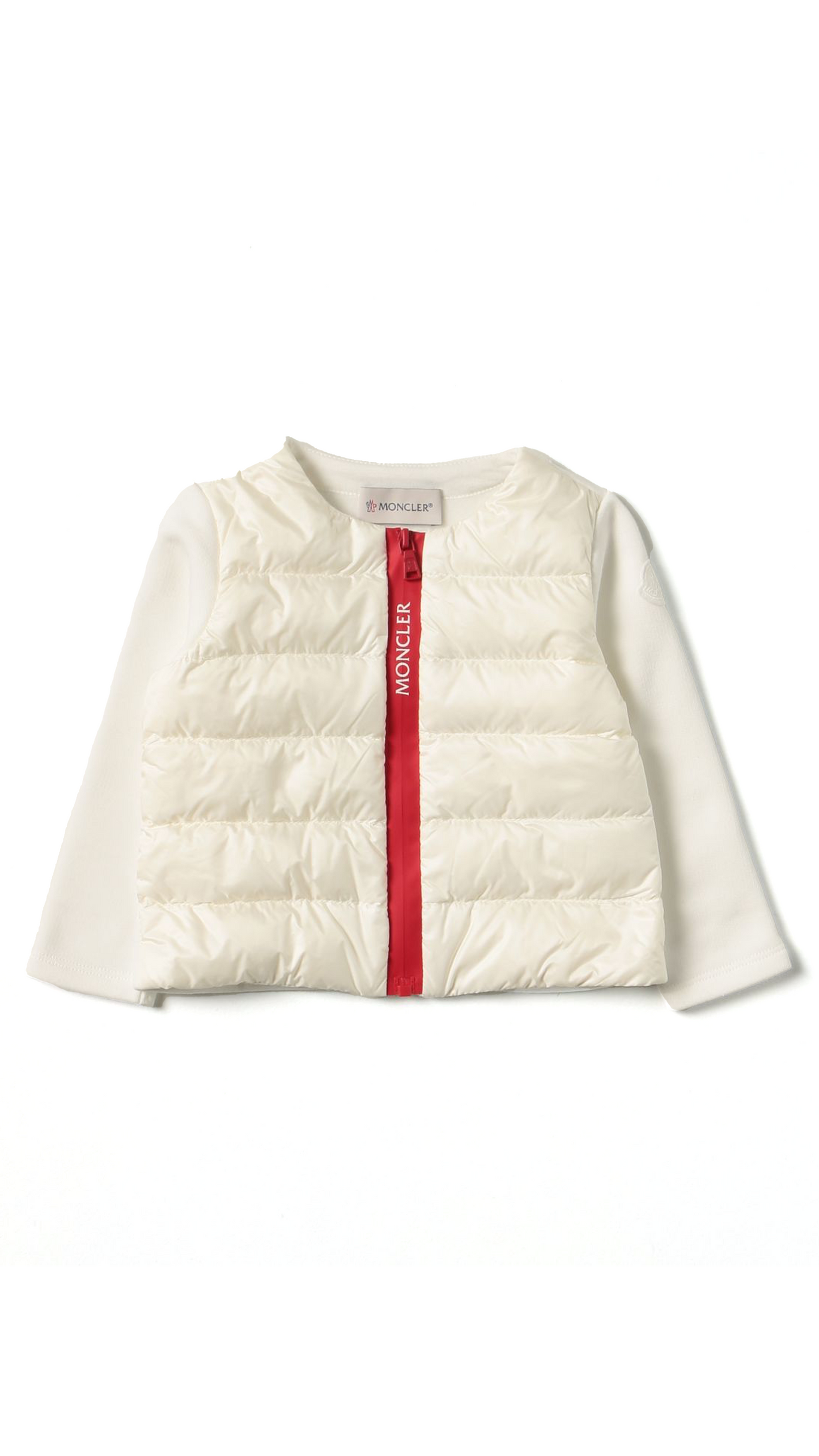Quilted Front Sweatshirt - White