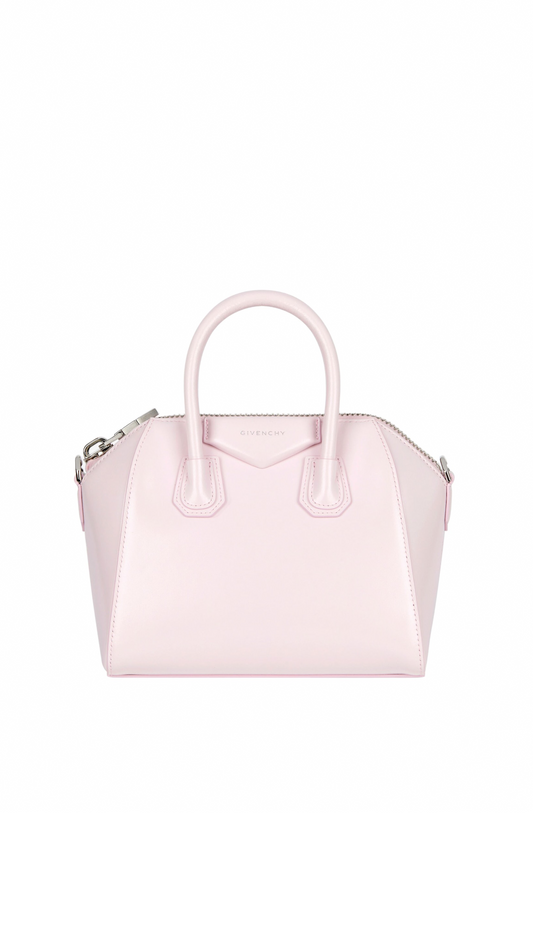 Mini Antigona Bag in Box Leather - Pink