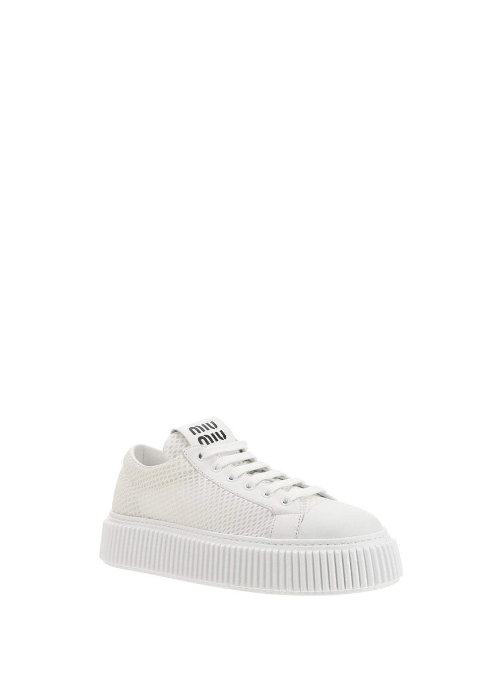 Mesh Flatform Sneakers - White