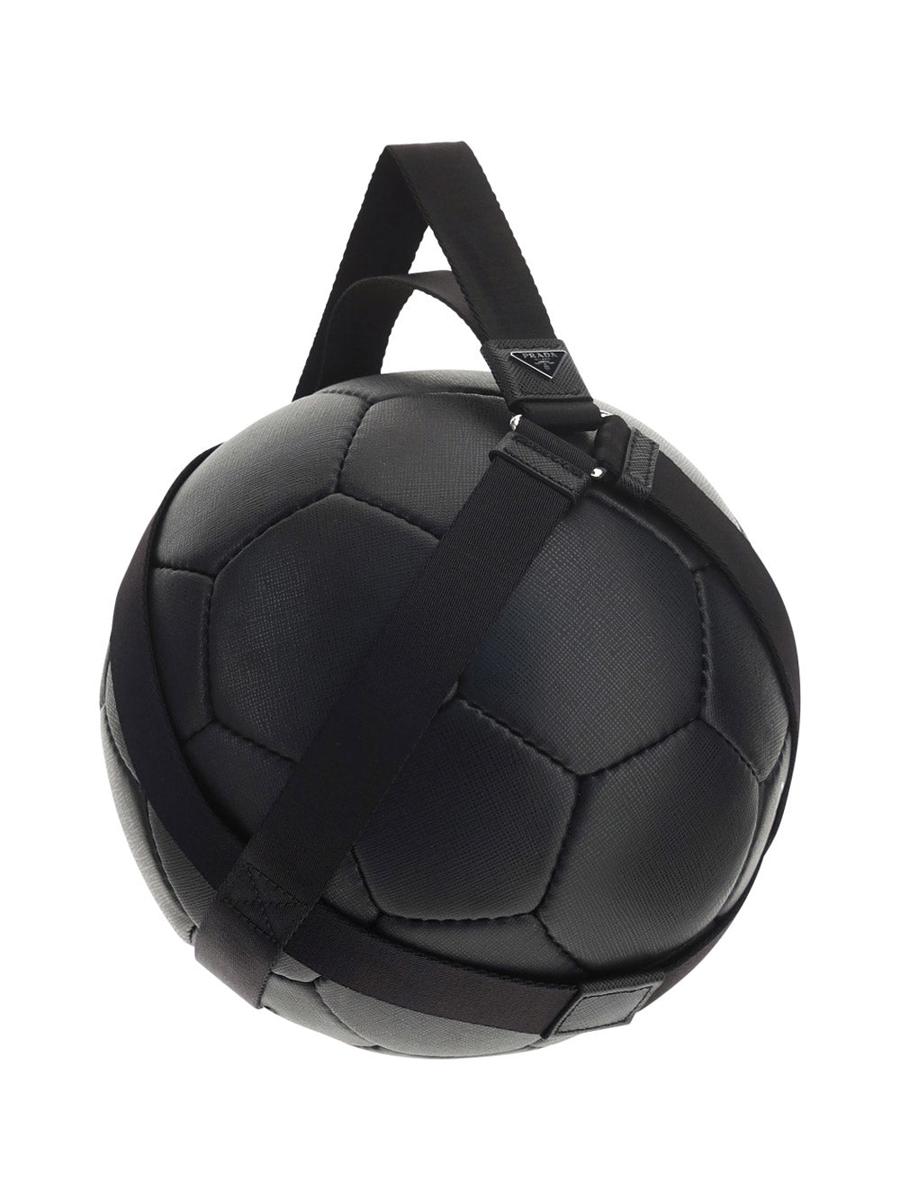 Saffiano Leather Soccer Ball - Black