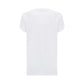 Cotton T-Shirt With Black Rhinestone Logo - White