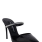 Polished Calfskin Mules With Embroidery - Black