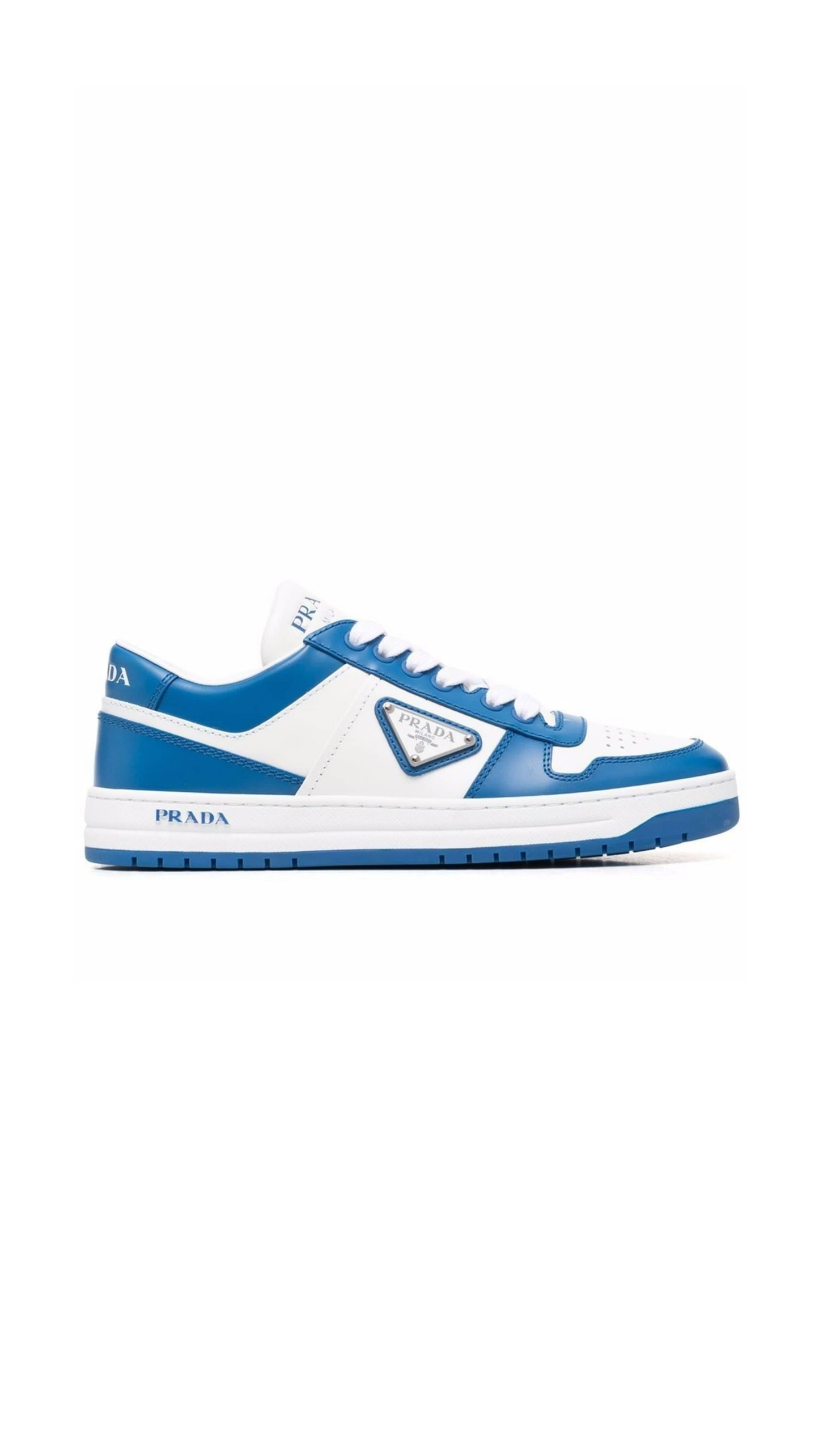Downtown Leather Sneakers - White / Blue.