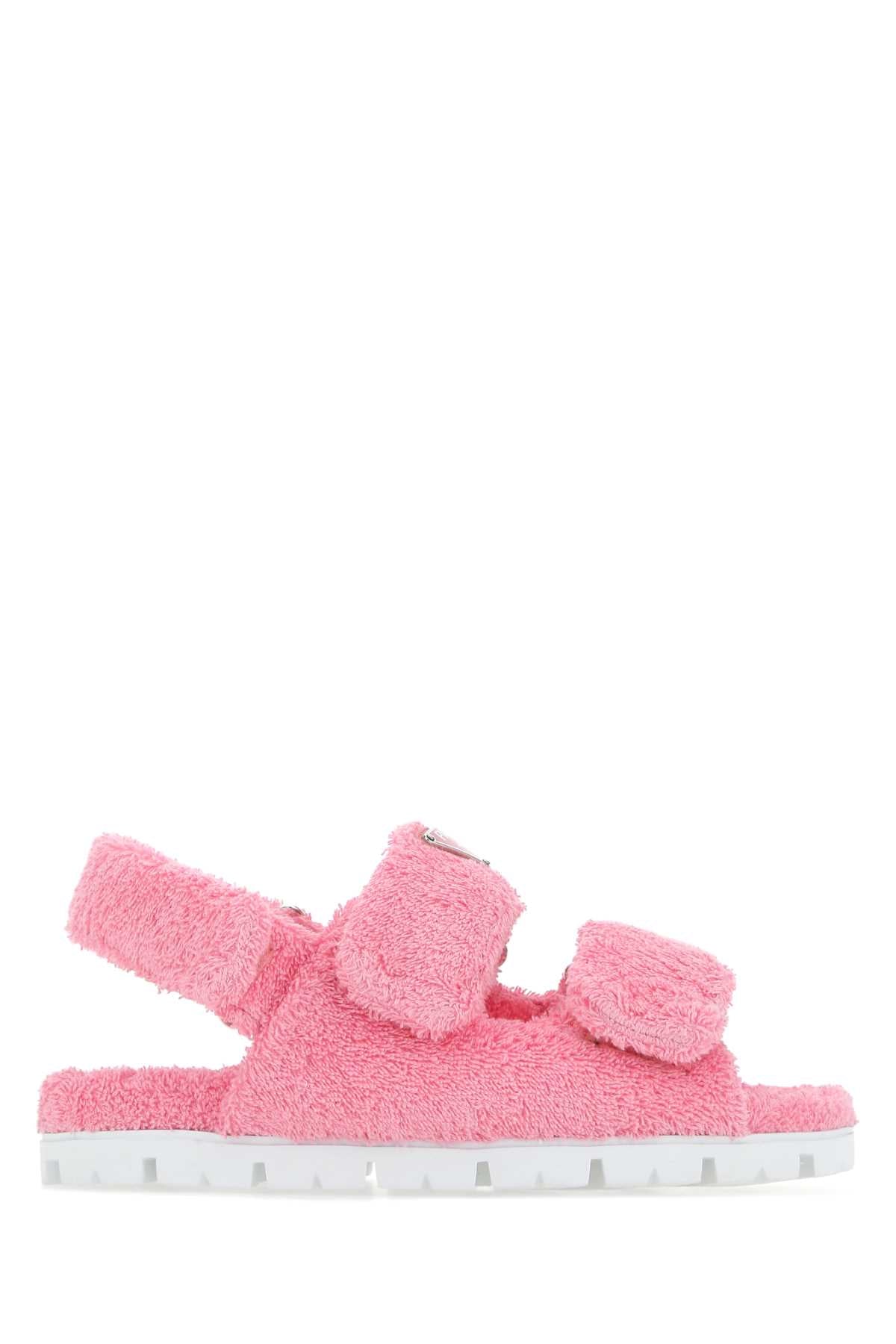 Terry Cloth Sandals - Pink
