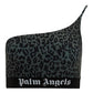Leopard One Shoulder Track Top - Black