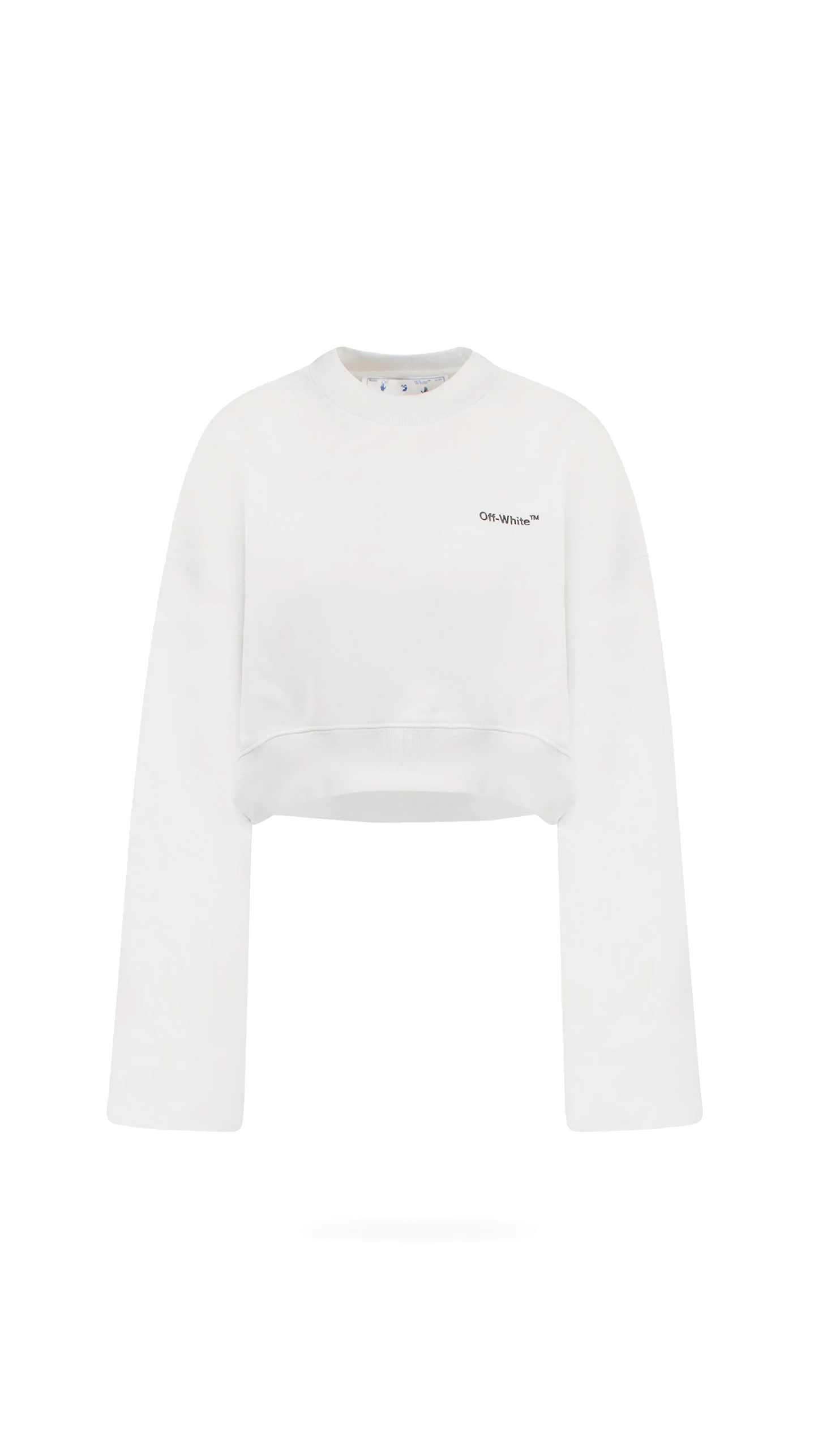Oversized Crop Sweatshirt - White