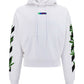 Weed Arrows Over Hoodie - White