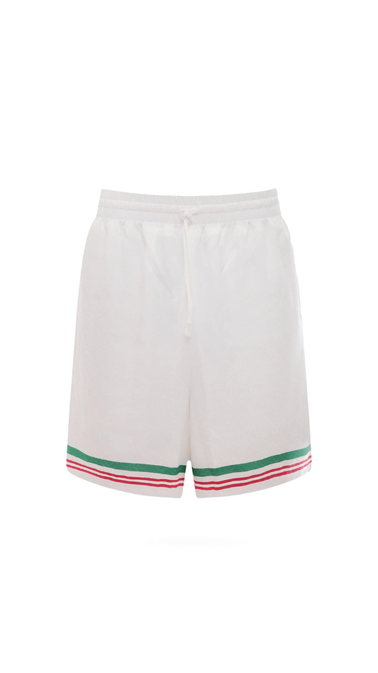 Casa Way Silk Shorts - White