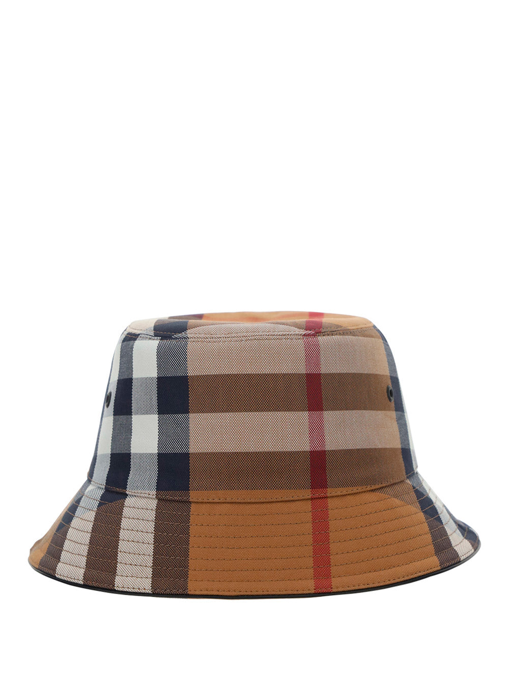 Check Cotton Canvas Bucket Hat - Birch Brown