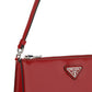 Brushed Leather Mini-Bag - Scarlet