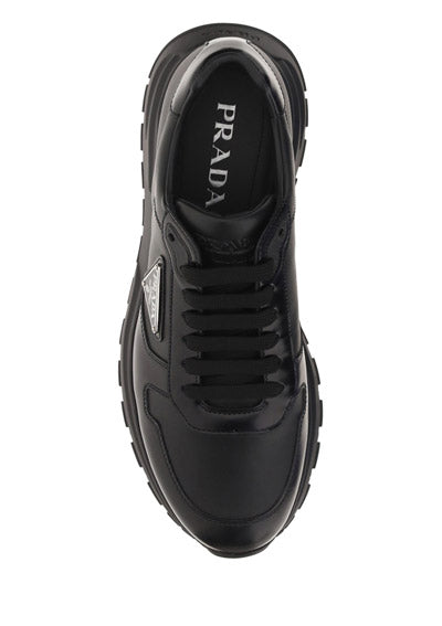 Prax 01 Sneakers in Nylon & Leather - Black