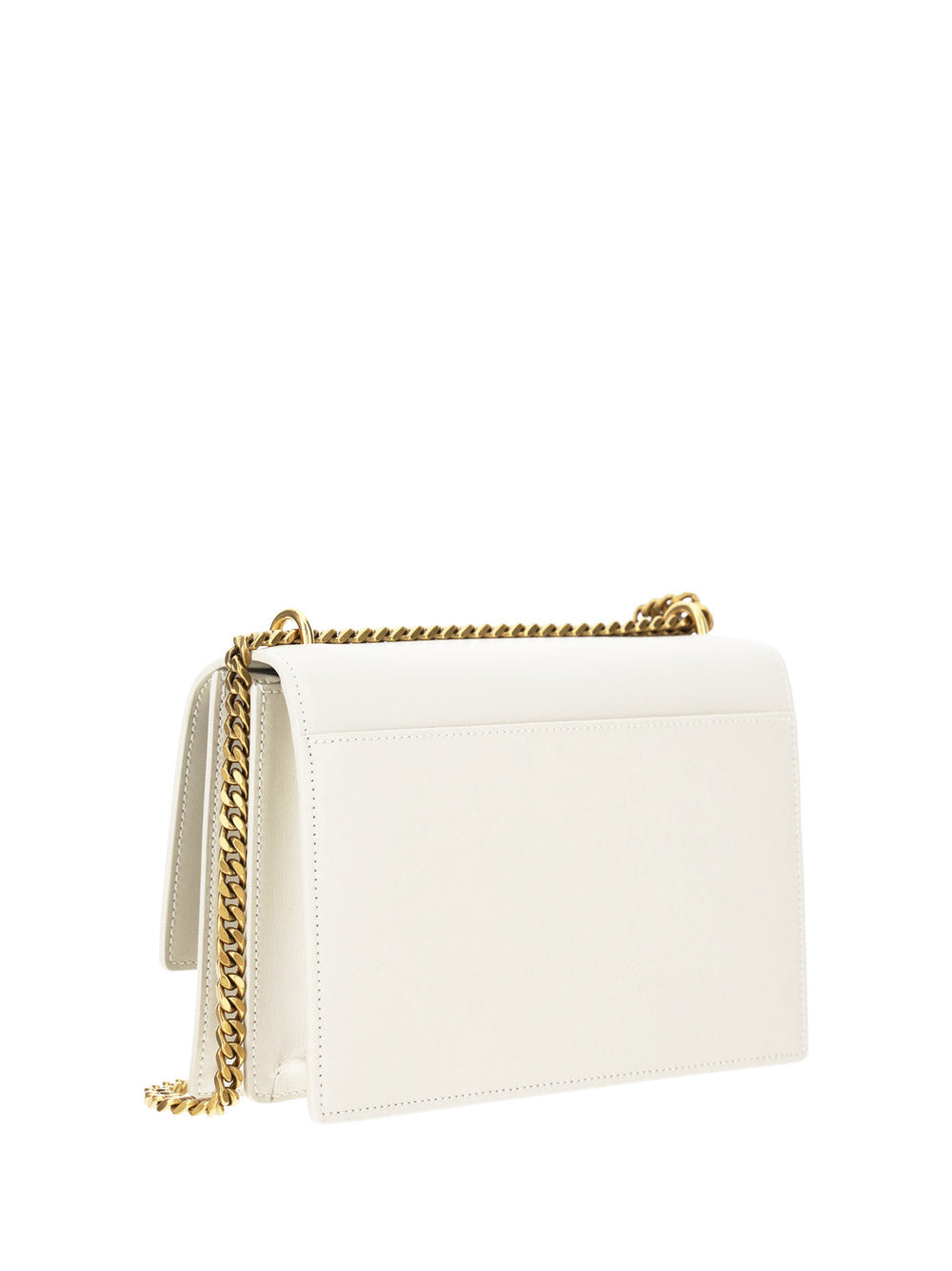 Sunset Medium Chain Bag in Smooth Leather - Blanc Vintage