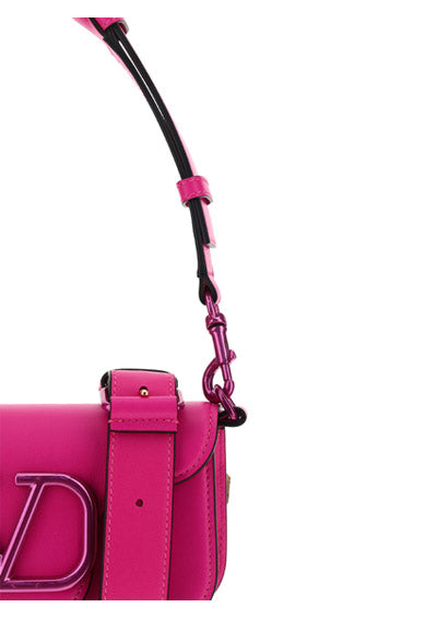 Mini Locò Crossbody Calfskin Bag - Pink PP