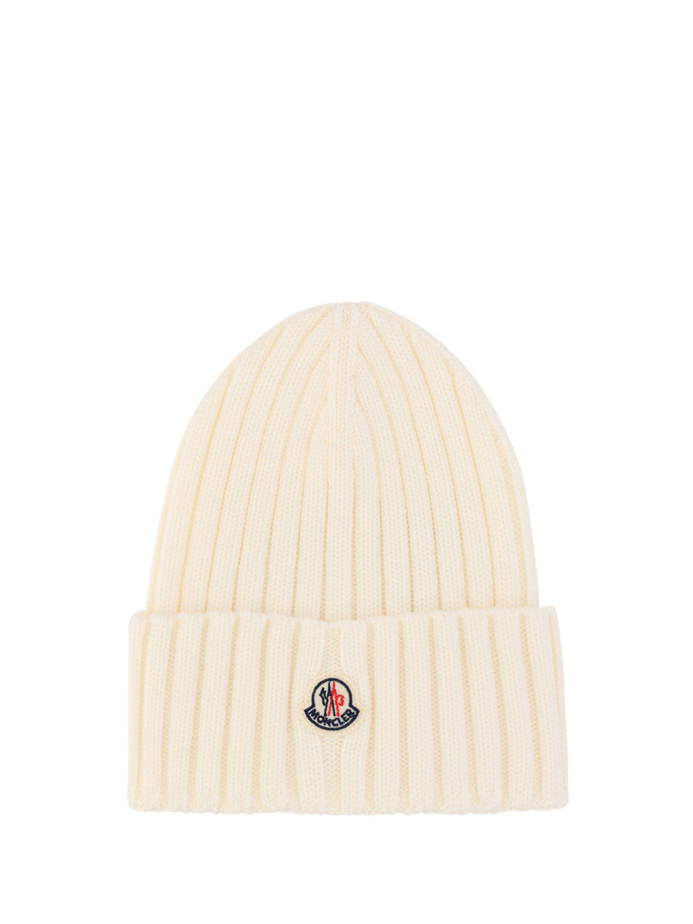 Ribbed Knit Wool Beanie - Ivory.