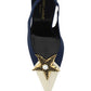 Volver Slingbacks In Crepe the Chine And Leather - Navy